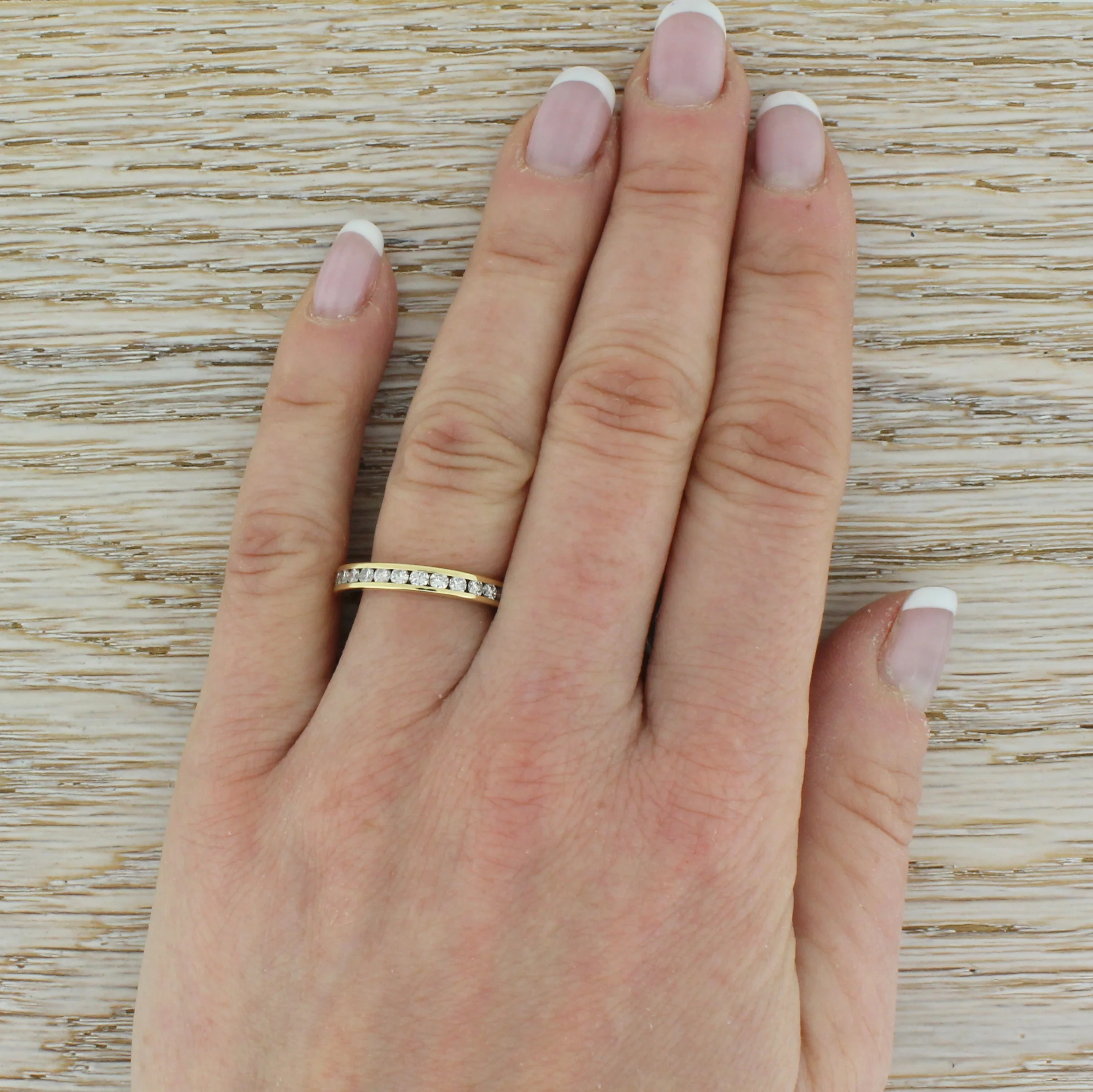 1.04 Carat Round Brilliant Cut Diamond Full Eternity Ring, 18k Yellow Gold, size L 1/2 - Image 5