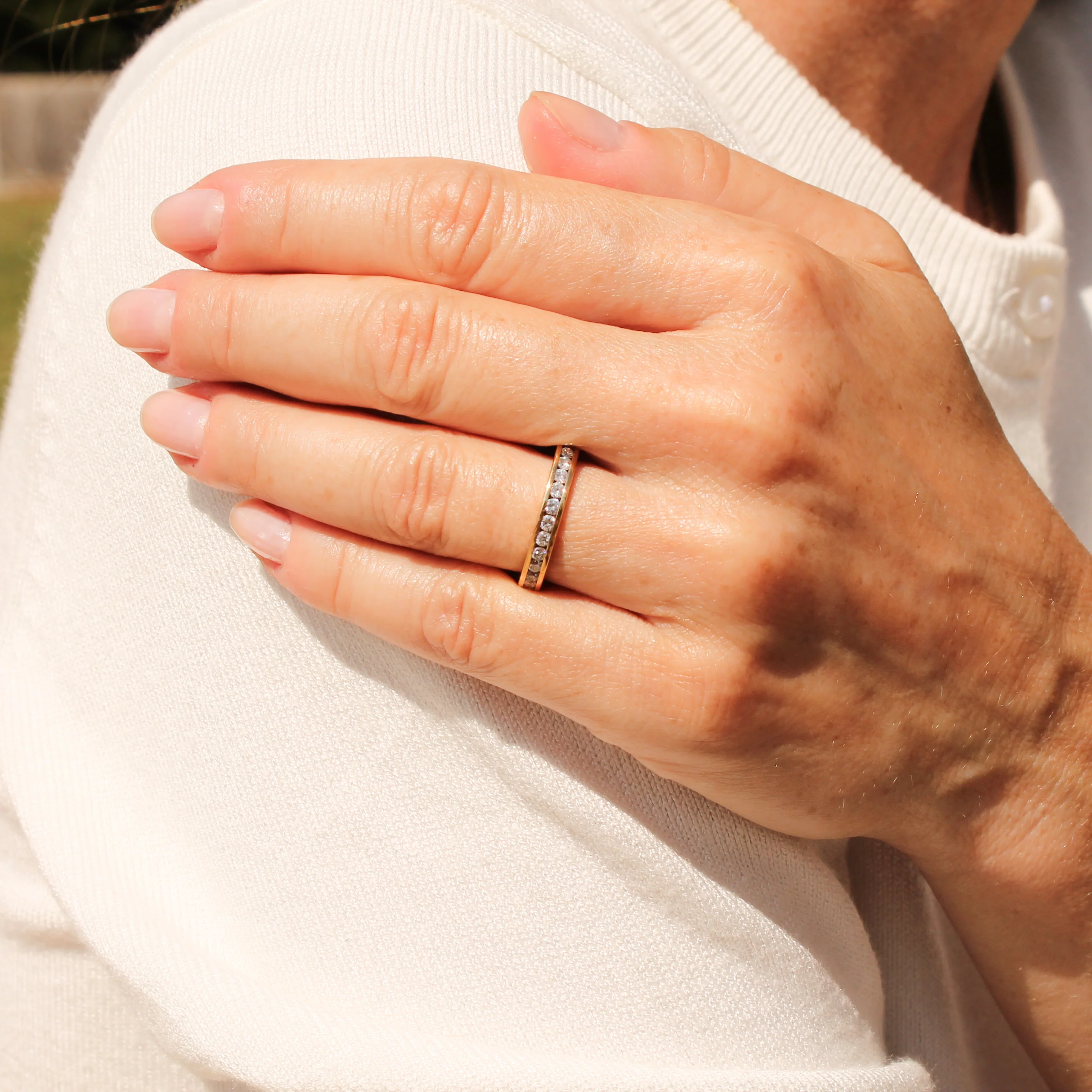 1.04 Carat Round Brilliant Cut Diamond Full Eternity Ring, 18k Yellow Gold, size L 1/2 - Image 6