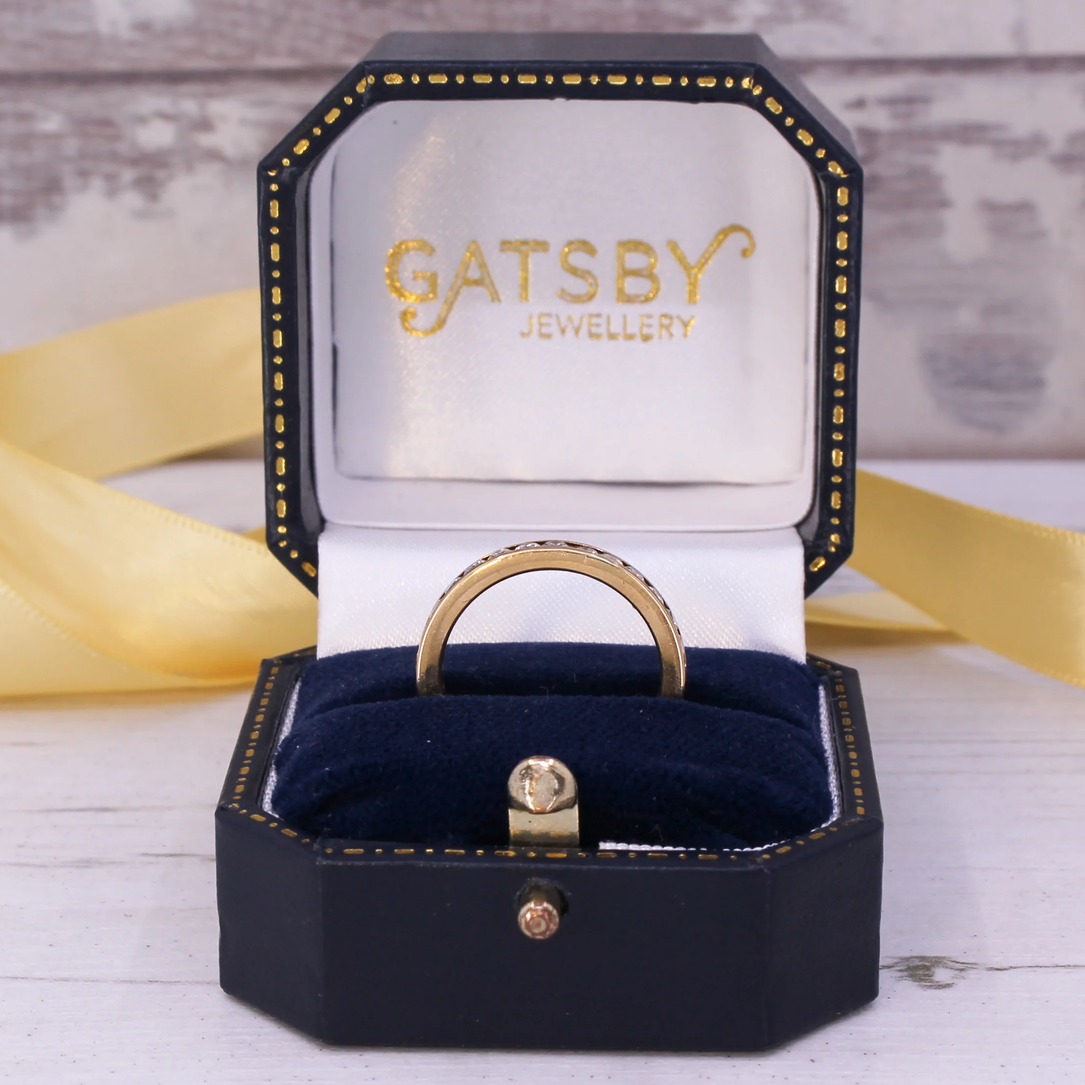 1.04 Carat Round Brilliant Cut Diamond Full Eternity Ring, 18k Yellow Gold, size L 1/2 - Image 7