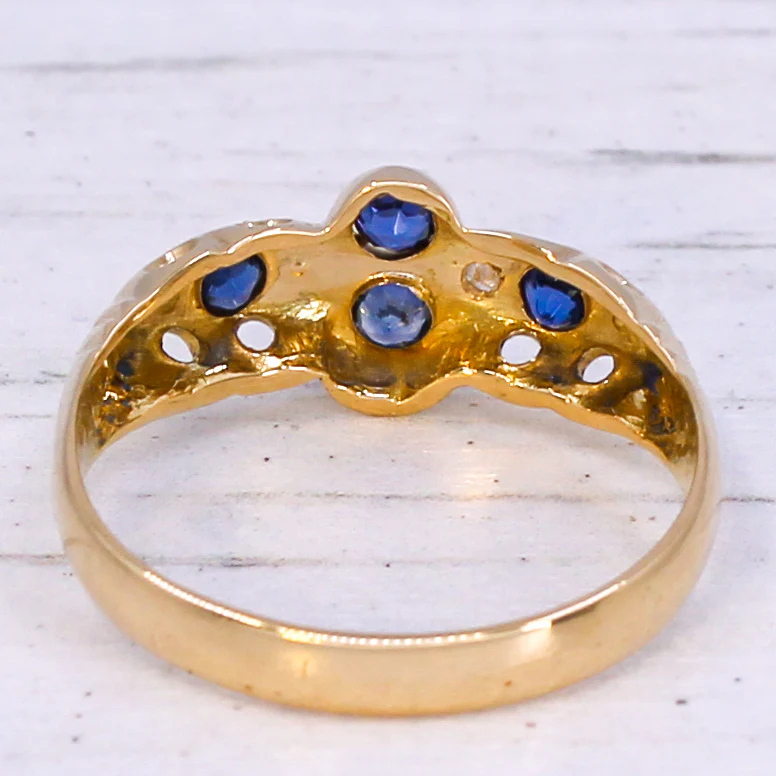 Antique 0.25 Carat Sapphire Ring, dated 1919 - Image 5
