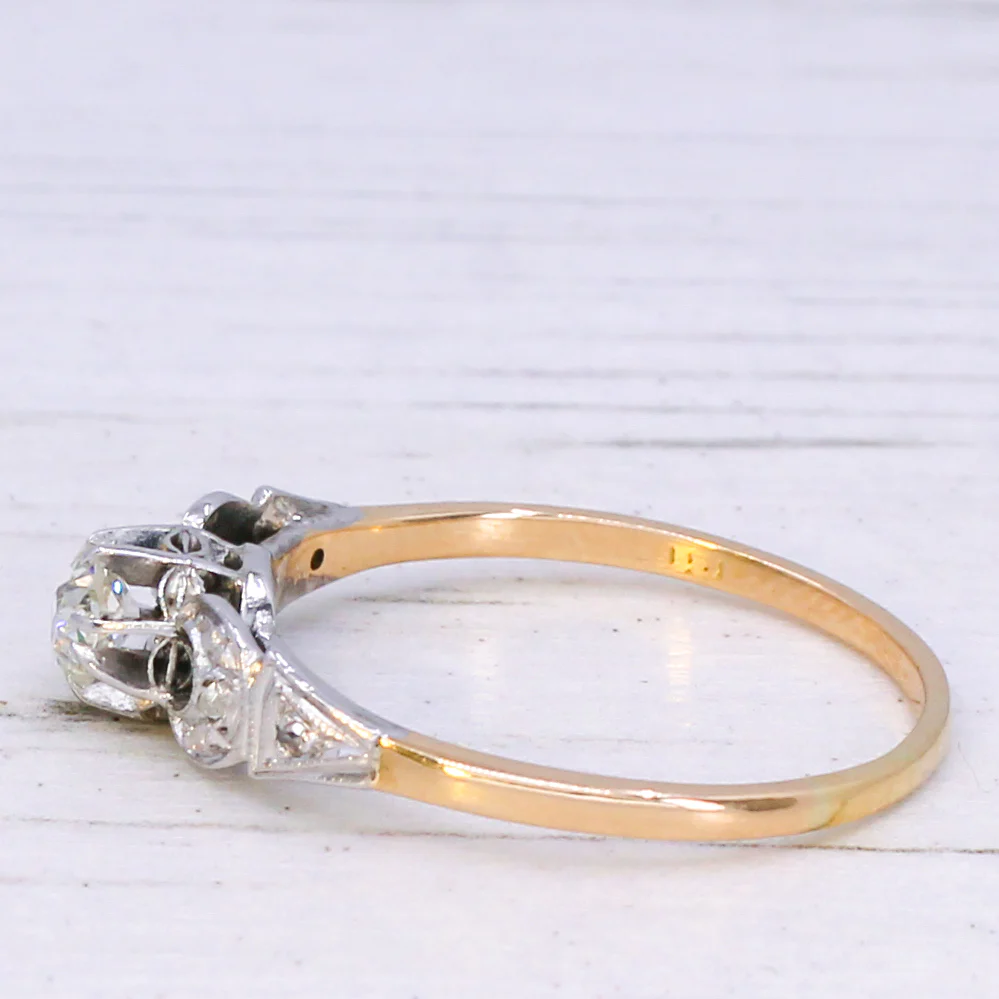 Antique 0.35 Carat Old Cut Diamond Engagement Ring, circa 1910 - Image 4