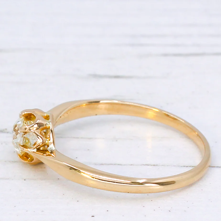 Antique 0.60 Carat Old Cut Diamond Solitaire Ring, circa 1915 - Image 4