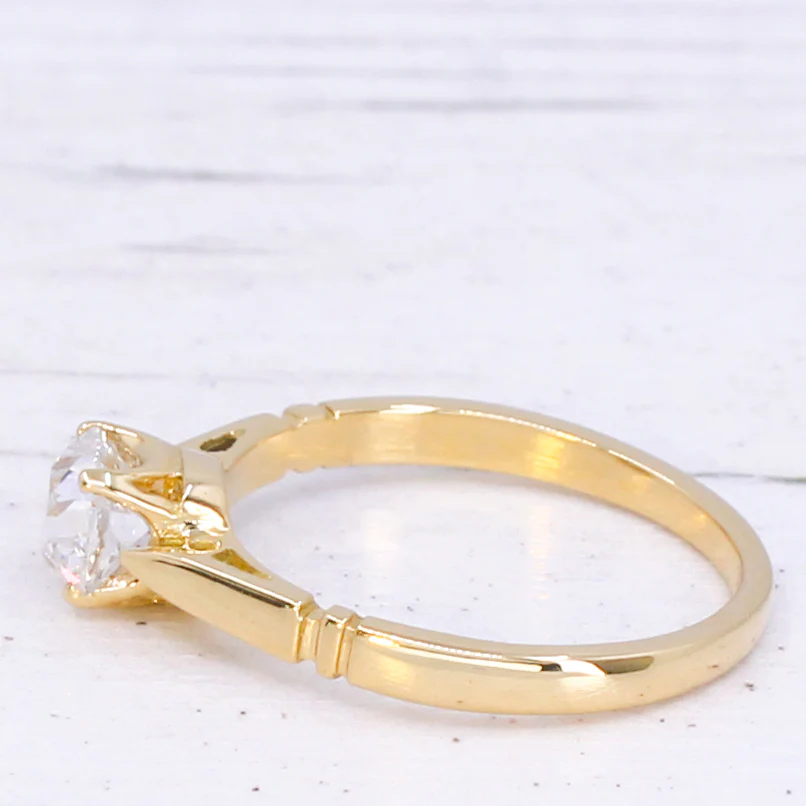 Antique 0.70 Carat Old Cut Diamond Engagement Ring, circa 1920 - Image 4