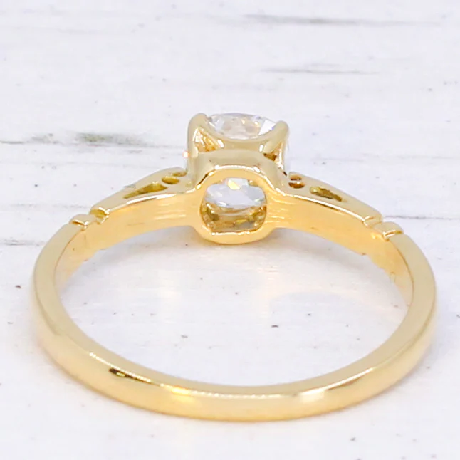 Antique 0.70 Carat Old Cut Diamond Engagement Ring, circa 1920 - Image 5