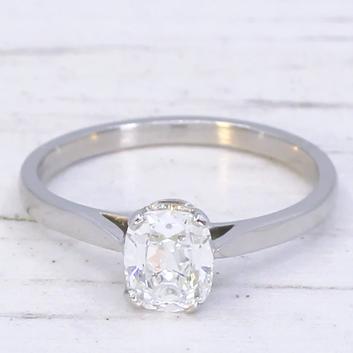 Antique 0.76 Carat Old Cut Diamond Engagement Ring, circa 1925 - Image 3