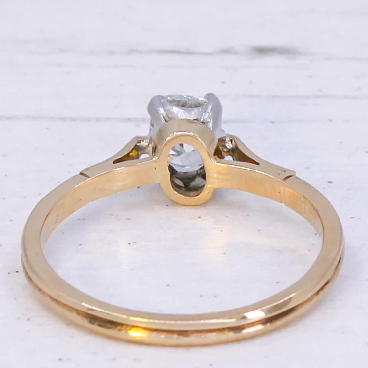 Antique 0.79 Carat Old Cut Diamond Engagement Ring, circa 1920 - Image 5