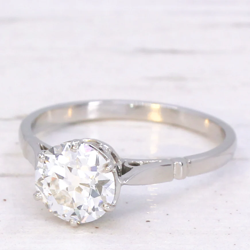 Antique 1.16 Carat Old Cut Diamond Engagement Ring, circa 1920