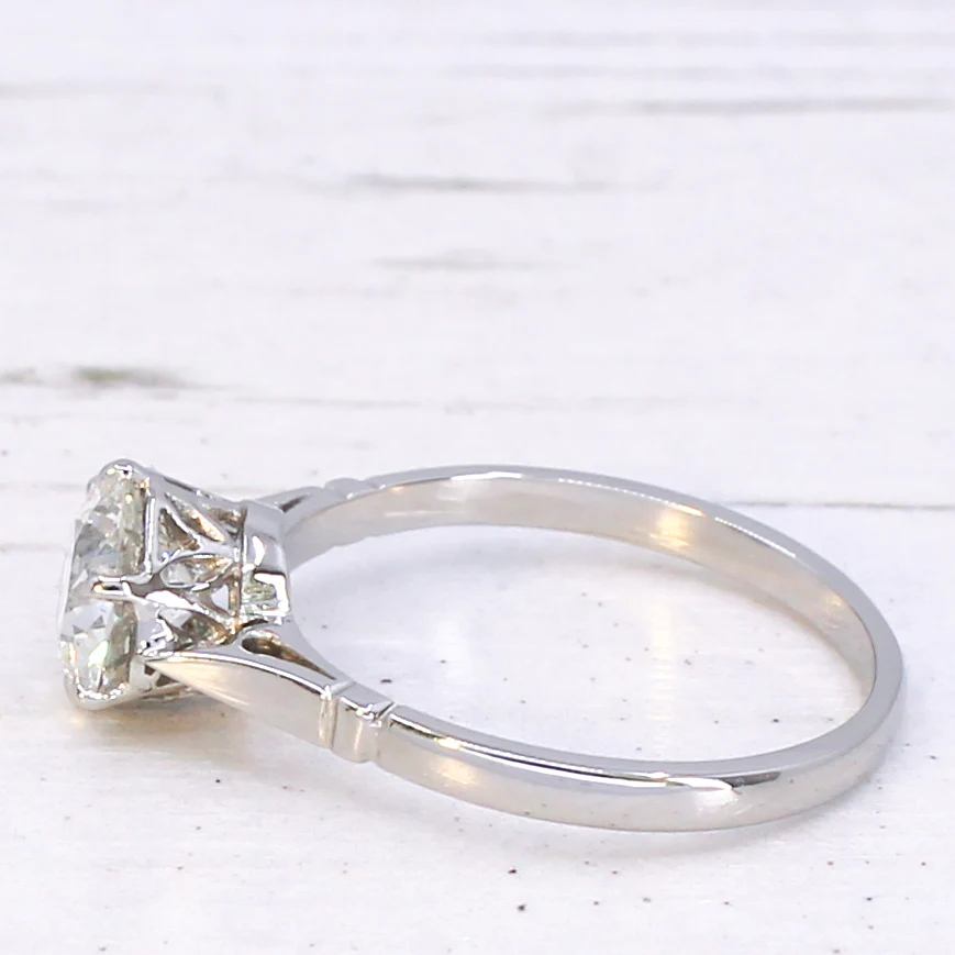 Antique 1.16 Carat Old Cut Diamond Engagement Ring, circa 1920 - Image 4