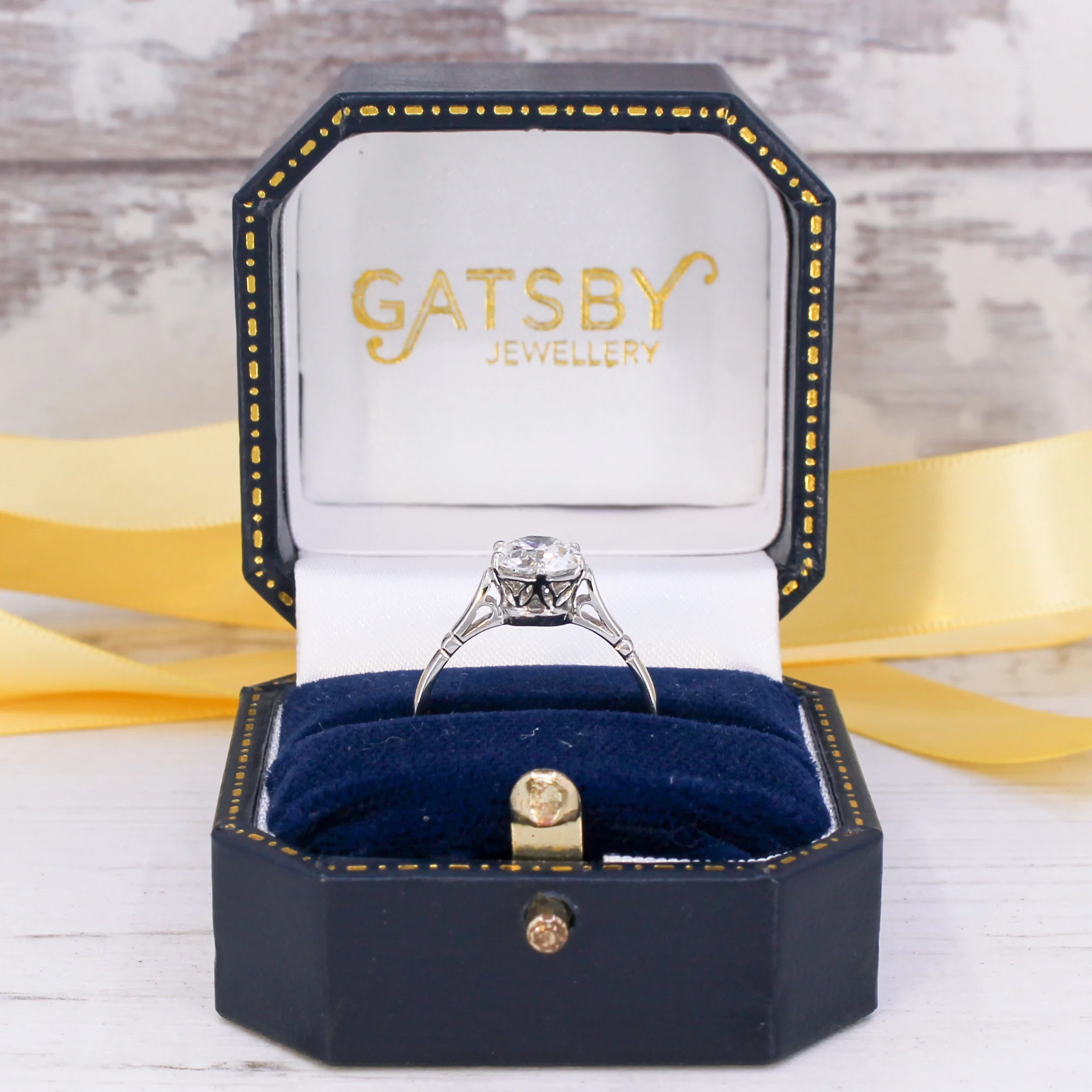 Antique 1.16 Carat Old Cut Diamond Engagement Ring, circa 1920 - Image 8