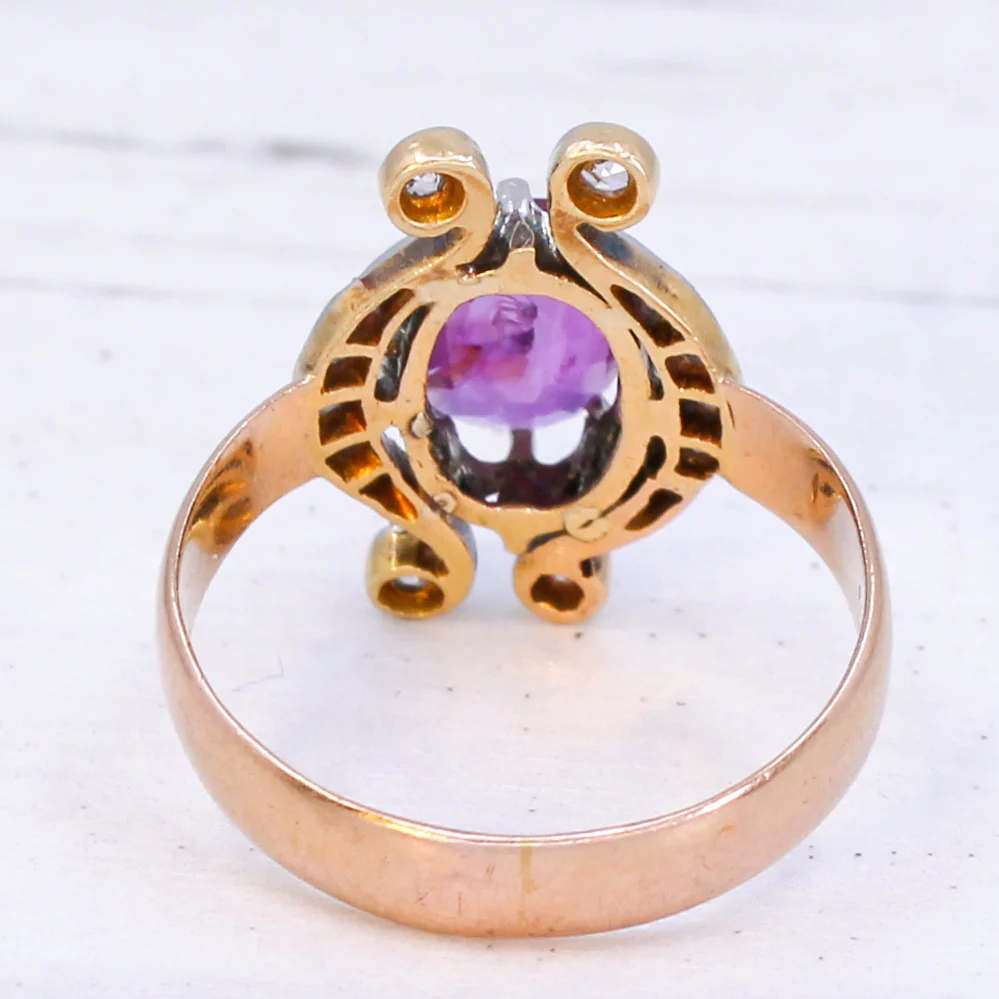 Antique 1.30 Unheated Ceylon Pink Sapphire Ring, circa 1905 - Image 5