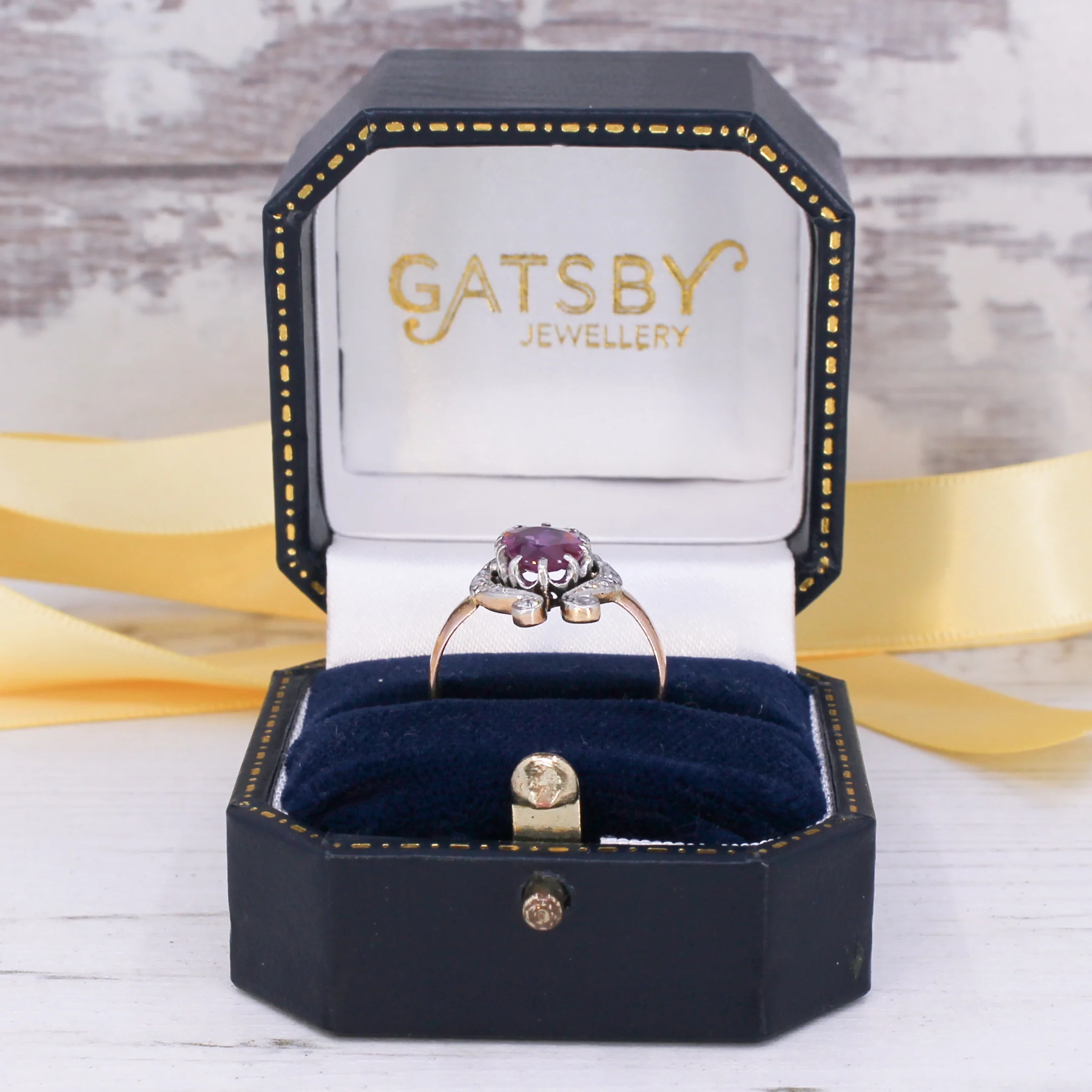 Antique 1.30 Unheated Ceylon Pink Sapphire Ring, circa 1905 - Image 8