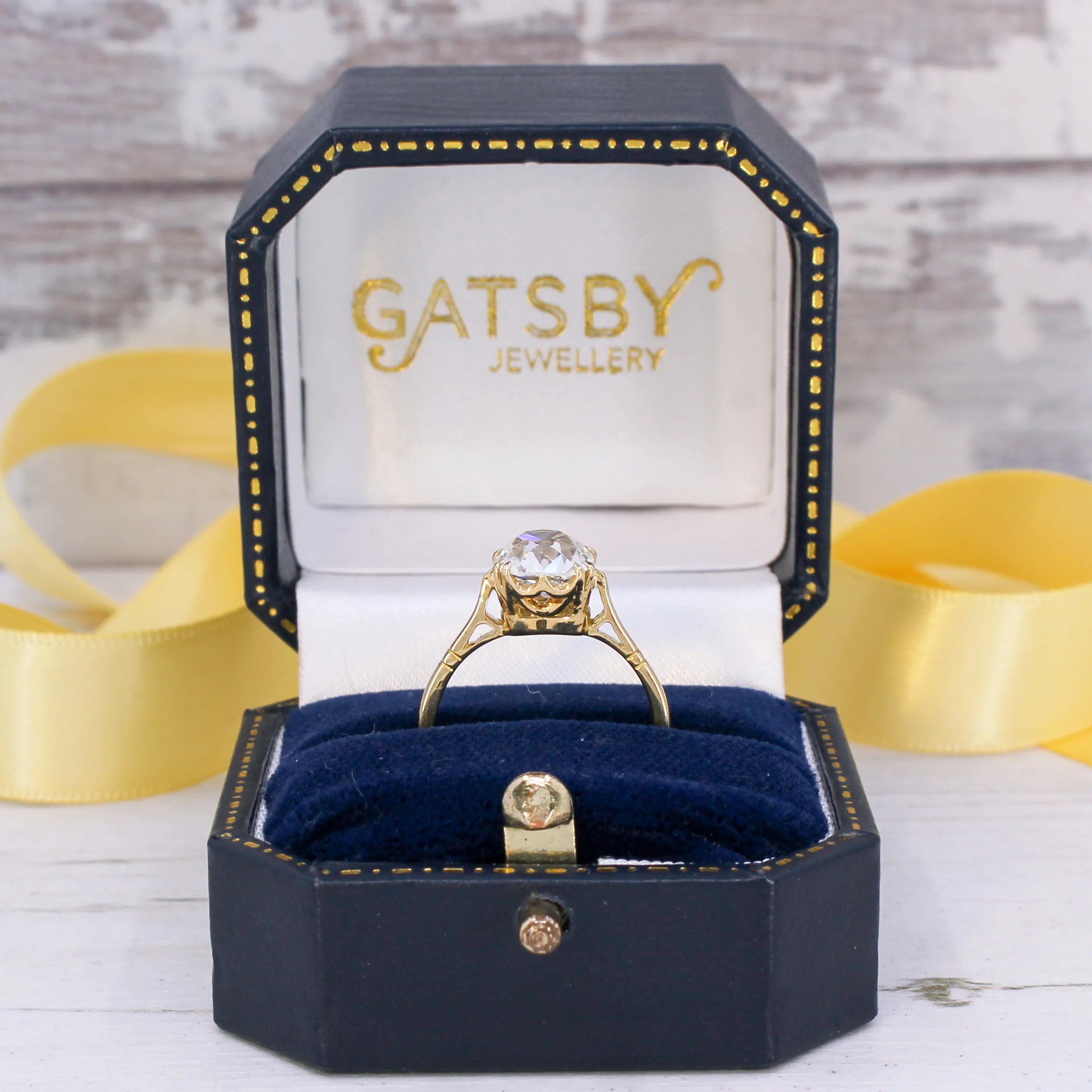 Antique 2.01 Carat Old Cut Diamond Engagement Ring, circa 1920 - Image 8