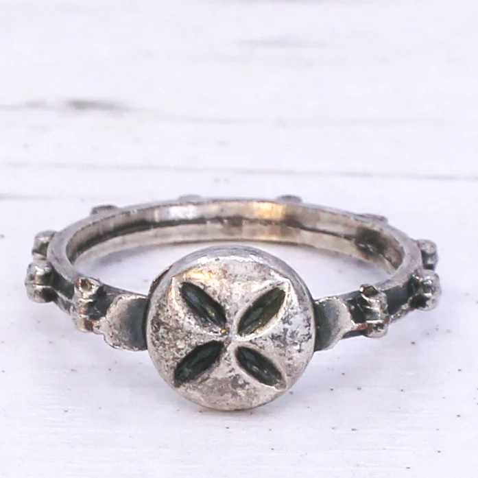 Antique Decade Rosary Ring, 18th Century, size K 1/2 - Image 3