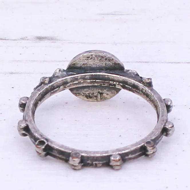 Antique Decade Rosary Ring, 18th Century, size K 1/2 - Image 5