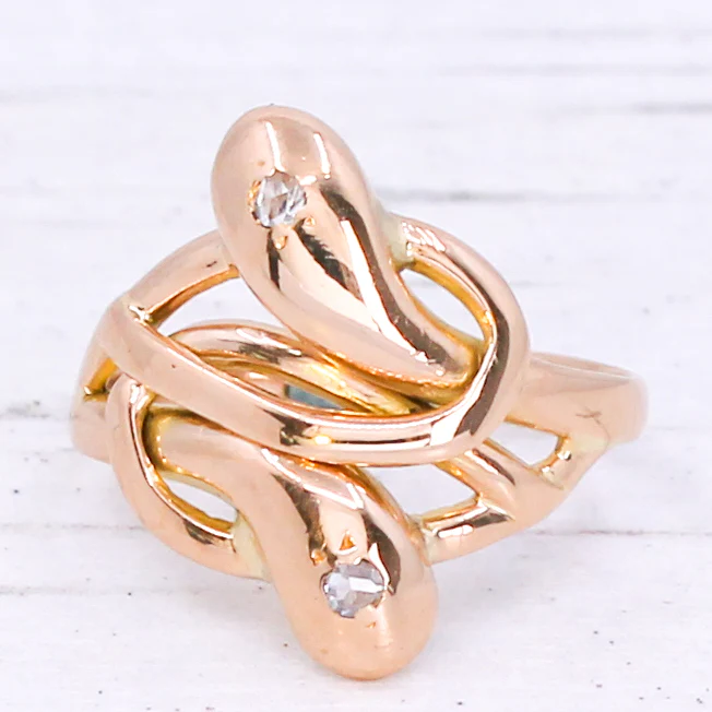 Antique Double Snake Ring, circa 1900 - Image 3