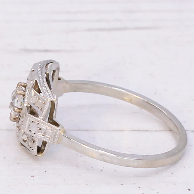 Art Deco 0.42 Carat Old Cut Diamond Cluster Ring, circa 1935 - Image 4