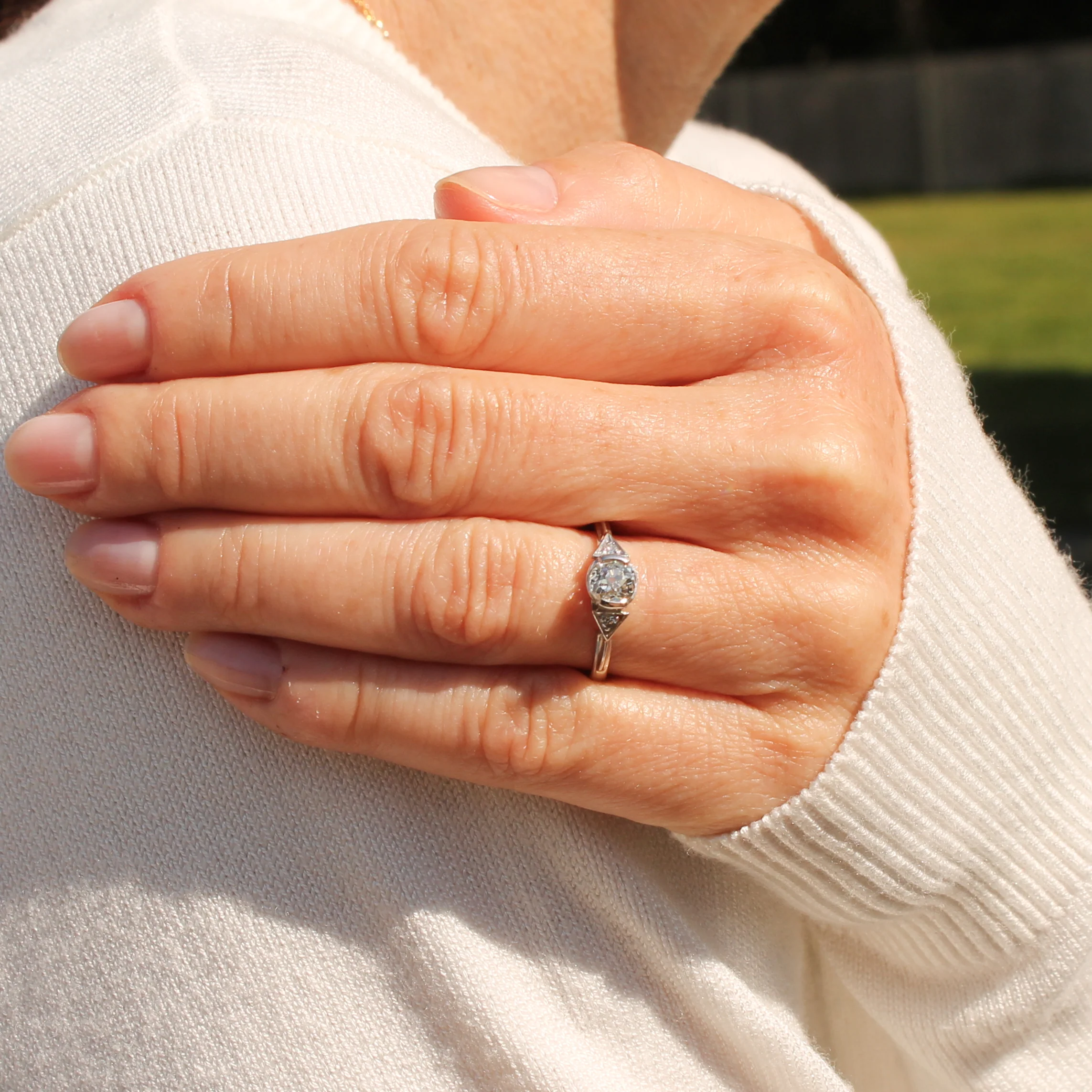 Art Deco 0.61 Carat Old Cut Diamond Engagement Ring, circa 1935 - Image 8