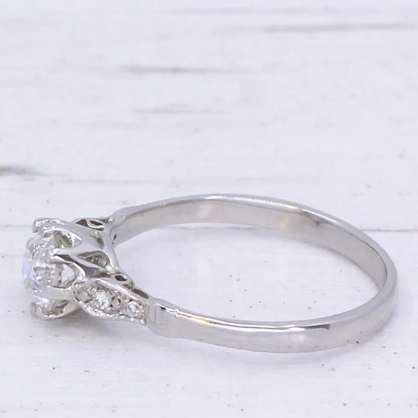 Art Deco 0.62 Carat Old Cut Diamond Engagement Ring, circa 1935 - Image 4