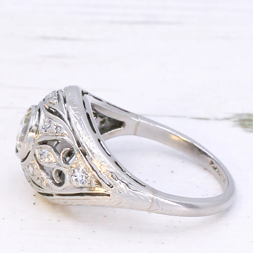 Art Deco 0.73 Carat Old Cut Diamond Ring, circa 1940 - Image 4