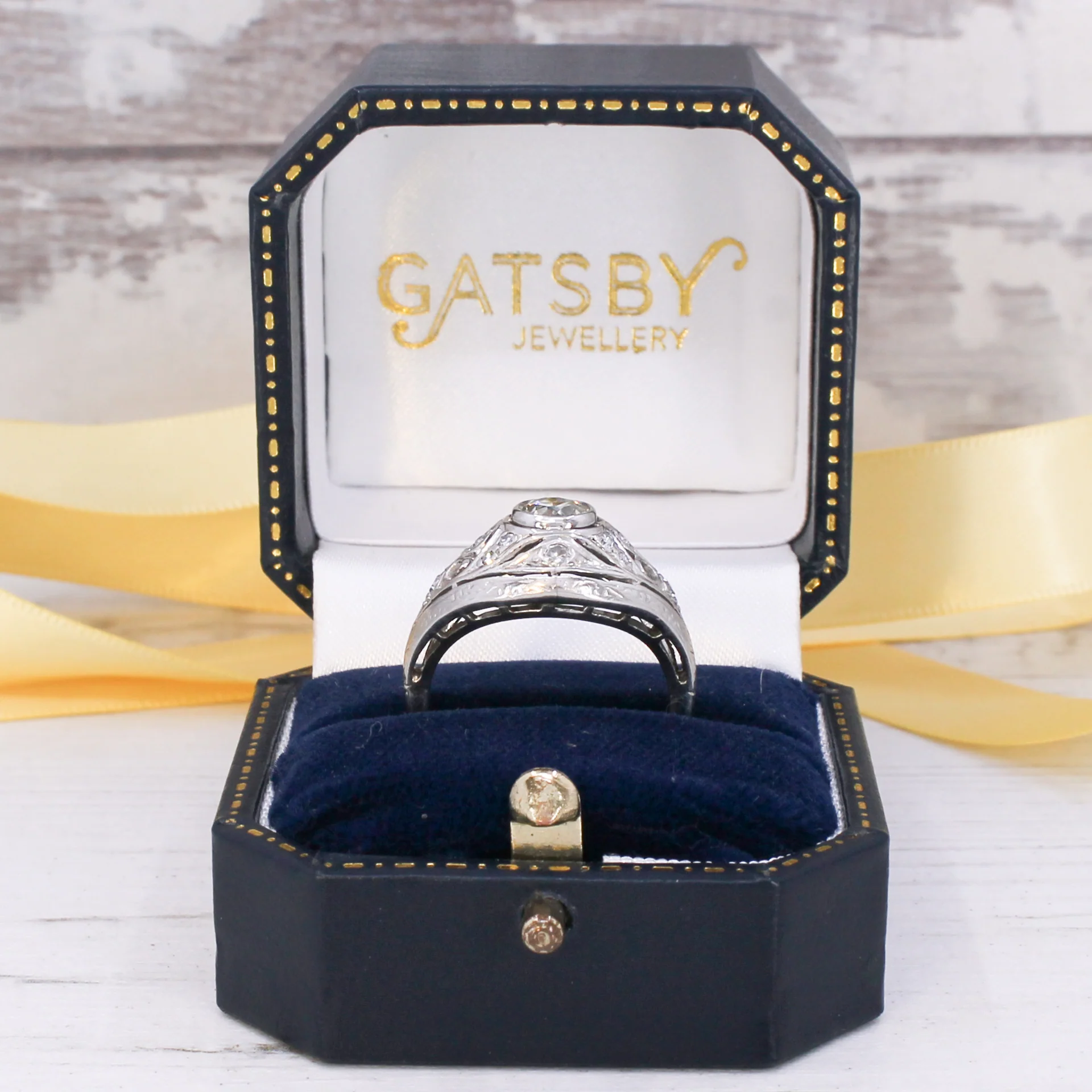 Art Deco 0.73 Carat Old Cut Diamond Ring, circa 1940 - Image 8
