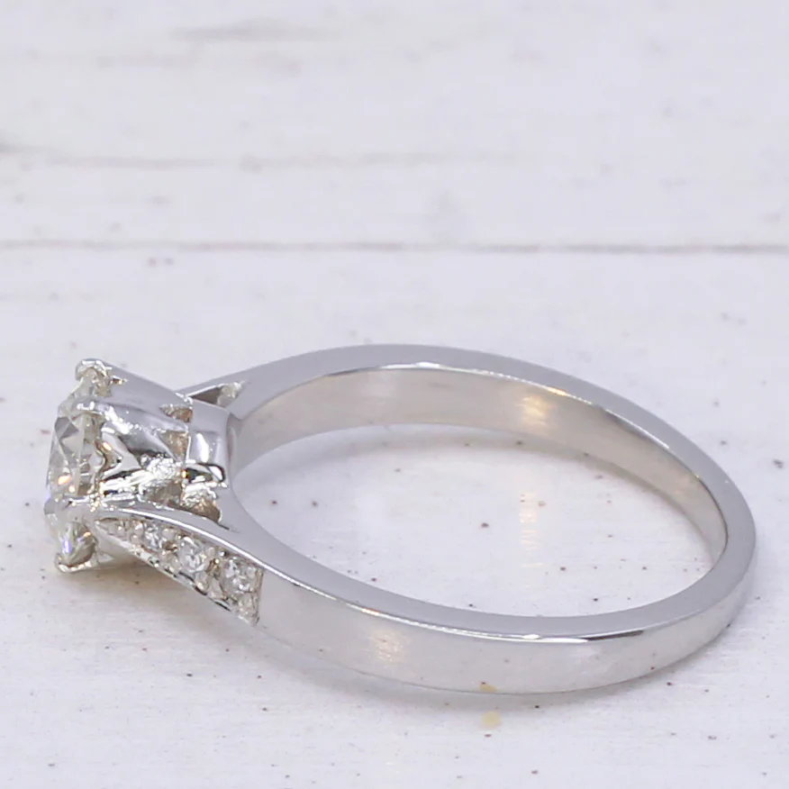 Art Deco 0.76 Carat Old Cut Diamond Engagement Ring, circa 1935 - Image 4
