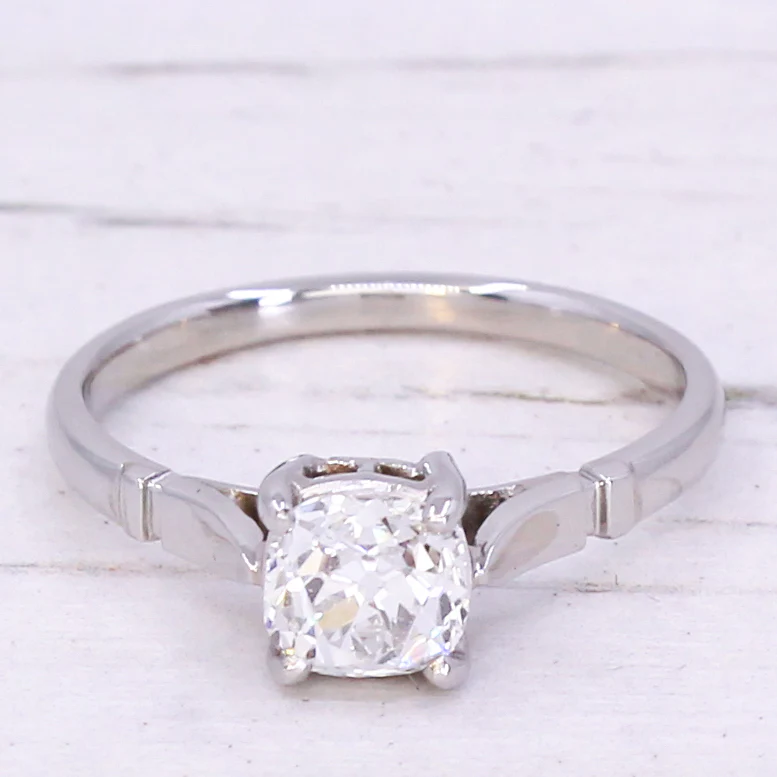 Art Deco 0.94 Carat Old Cut Diamond Engagement Ring, circa 1930 - Image 3
