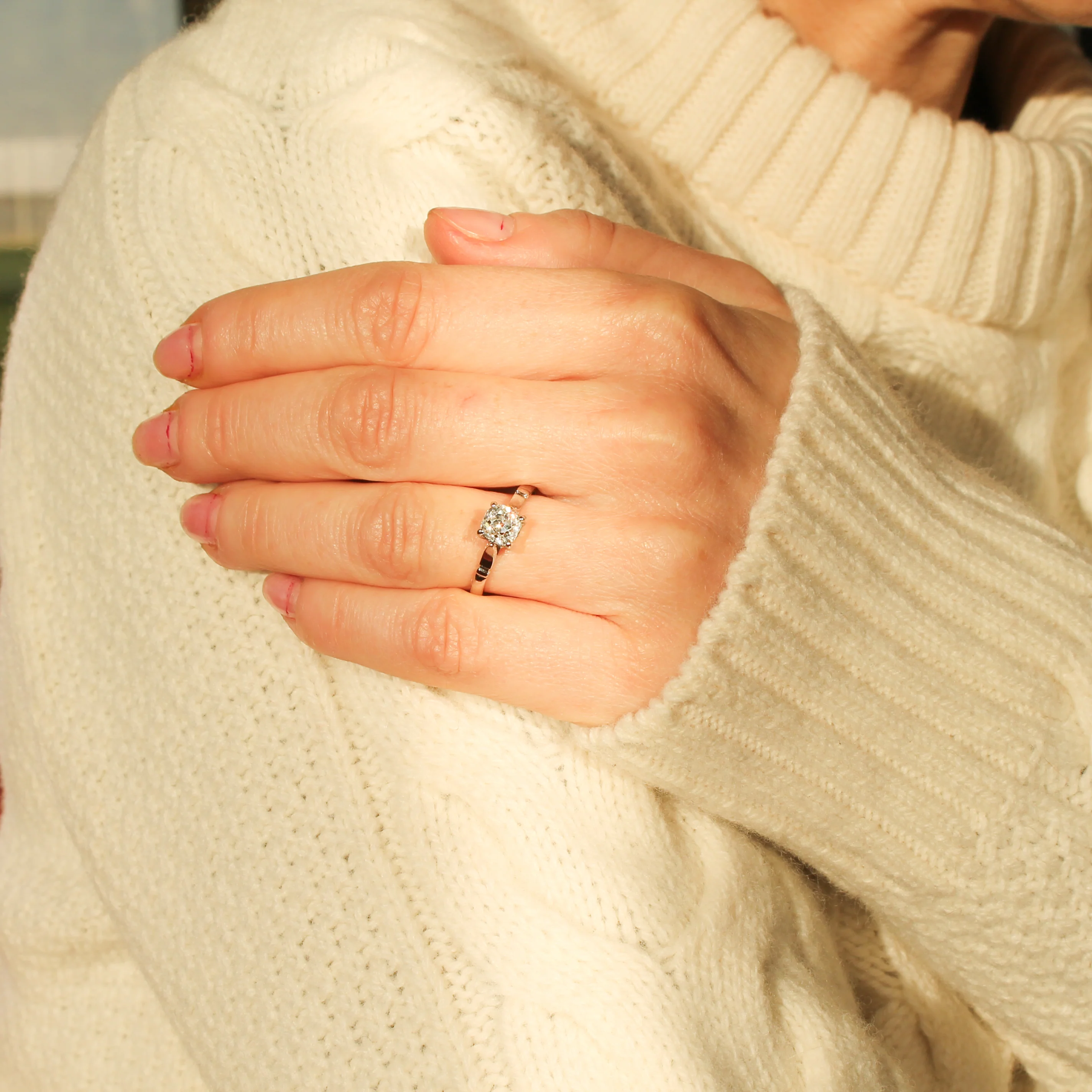 Art Deco 0.94 Carat Old Cut Diamond Engagement Ring, circa 1930 - Image 8