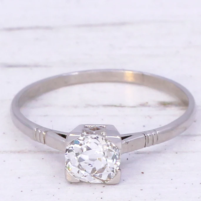 Art Deco 1.00 Carat Old Cut Diamond Engagement Ring, circa 1925 - Image 3