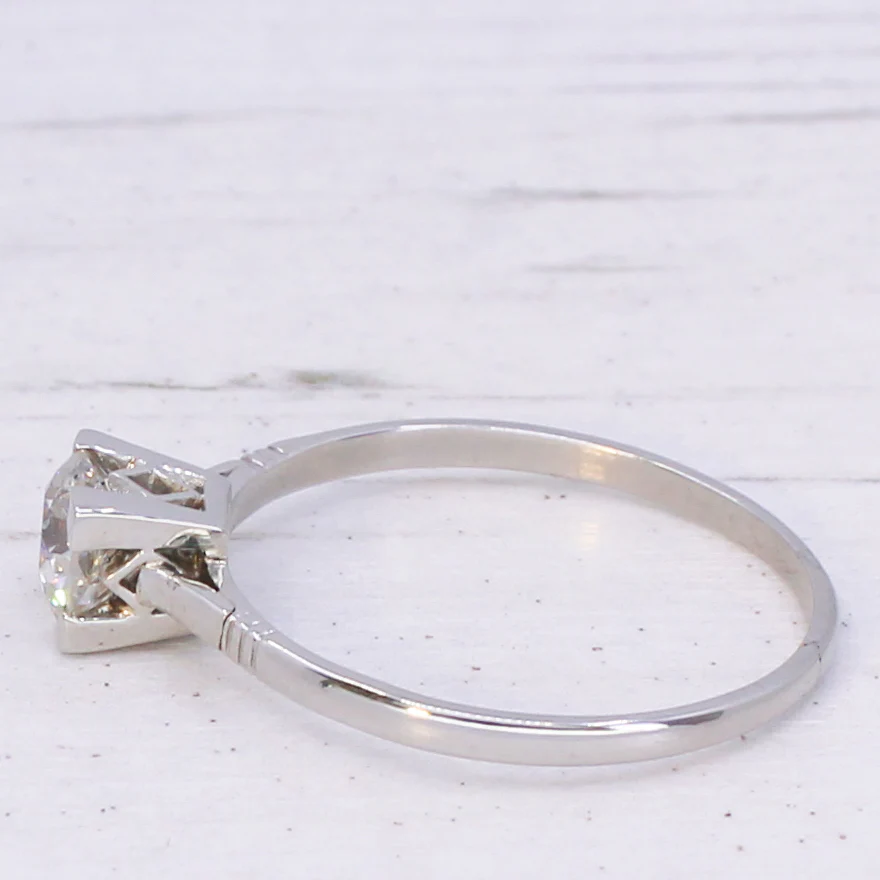 Art Deco 1.00 Carat Old Cut Diamond Engagement Ring, circa 1925 - Image 4