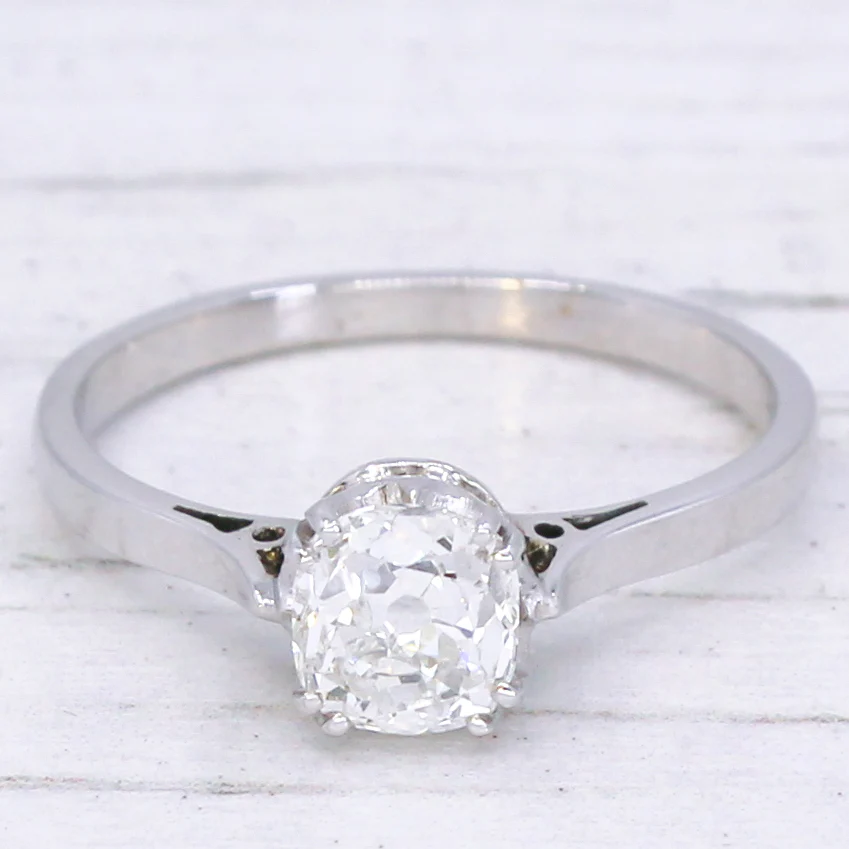 Art Deco 1.00 Carat Old Cut Diamond Engagement Ring, circa 1935 - Image 3