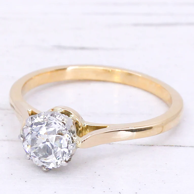 Art Deco 1.01 Carat Old Cut Diamond Engagement Ring, circa 1930