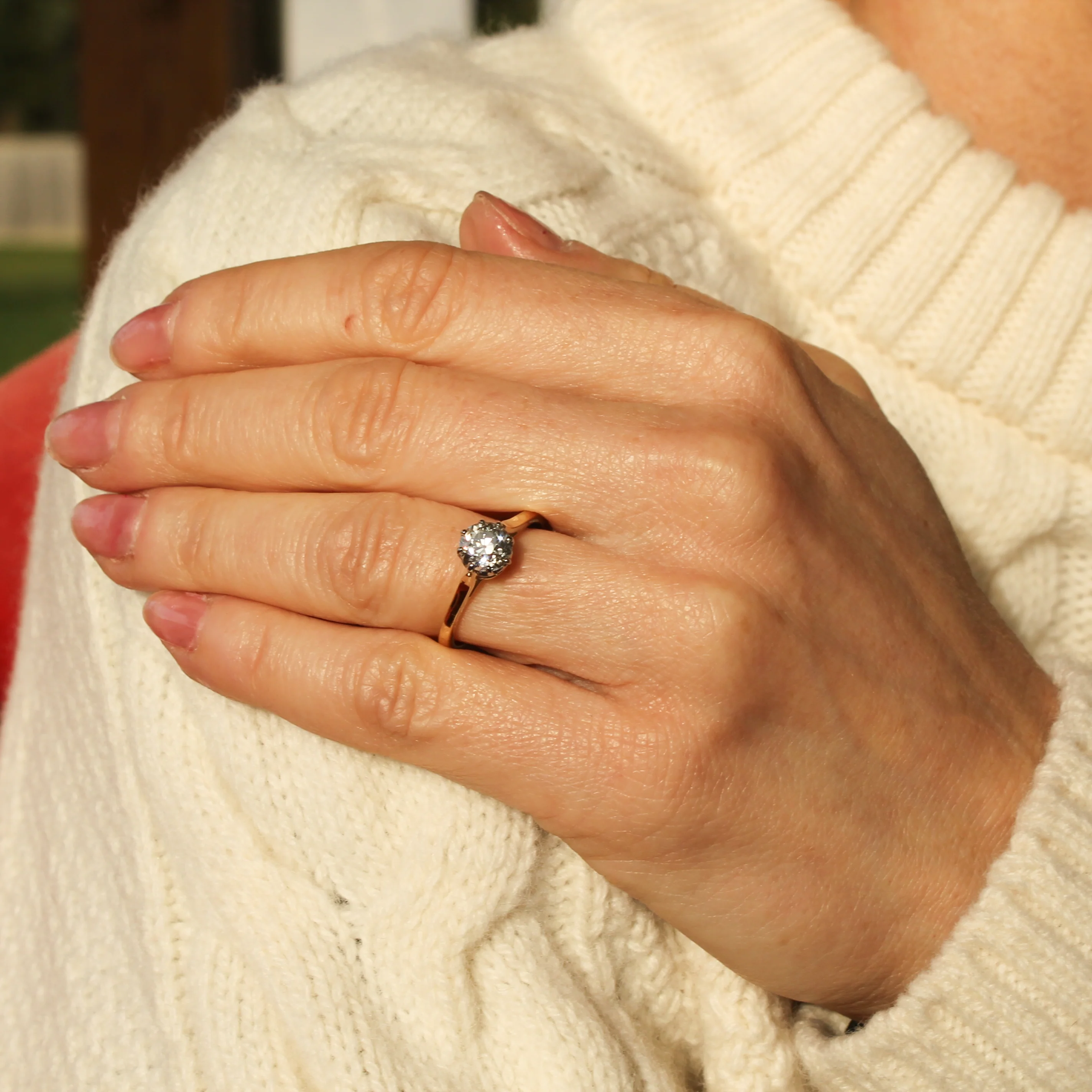 Art Deco 1.01 Carat Old Cut Diamond Engagement Ring, circa 1930 - Image 7