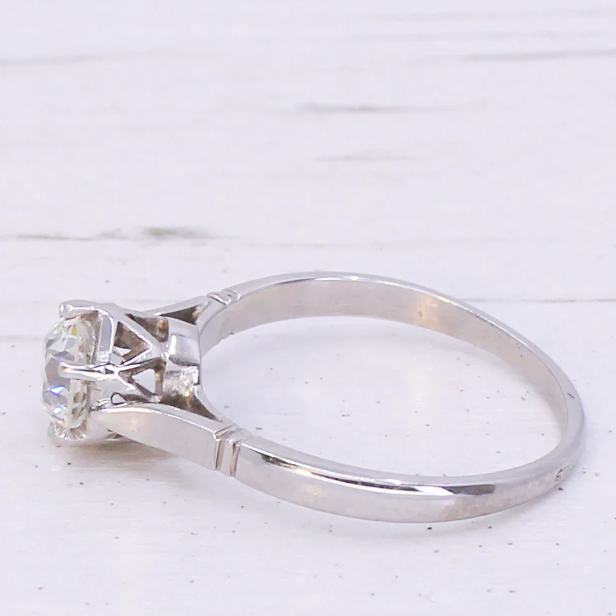 Art Deco 1.01 Carat Old Cut Diamond Engagement Ring, French, circa 1935 - Image 4