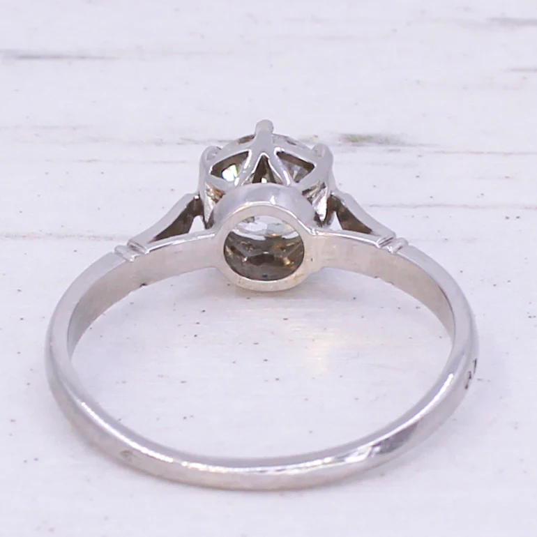 Art Deco 1.01 Carat Old Cut Diamond Engagement Ring, French, circa 1935 - Image 5