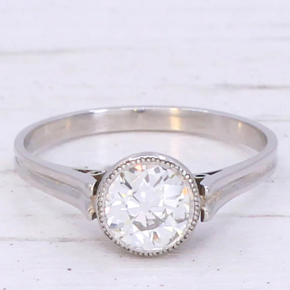 Art Deco 1.02 Carat Old Cut Diamond Engagement Ring, circa 1930 - Image 3