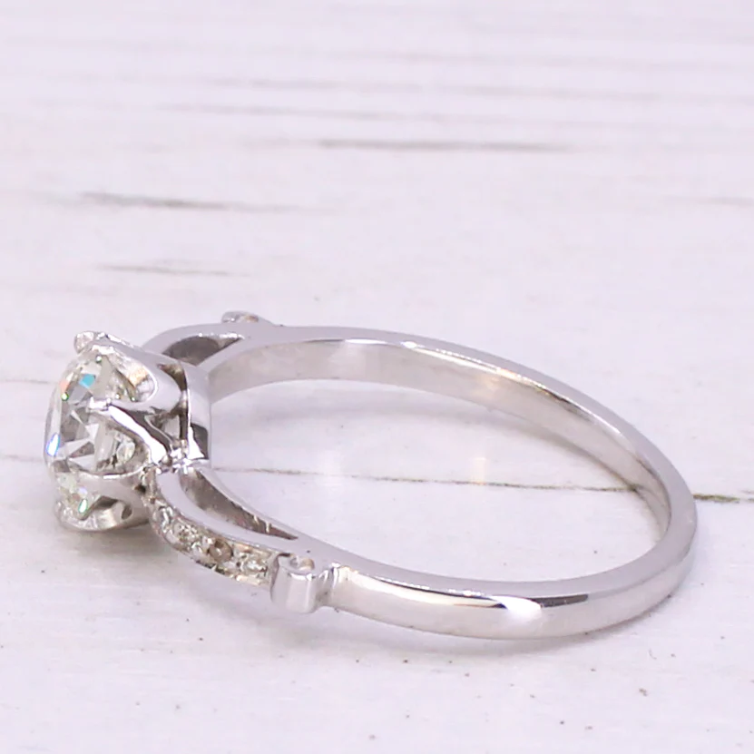 Art Deco 1.02 Carat Old European Cut Diamond Engagement Ring, circa 1930 - Image 4
