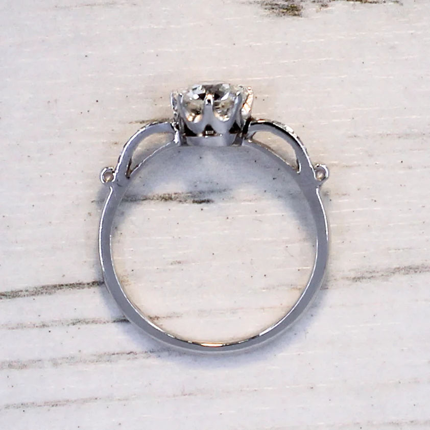 Art Deco 1.02 Carat Old European Cut Diamond Engagement Ring, circa 1930 - Image 6