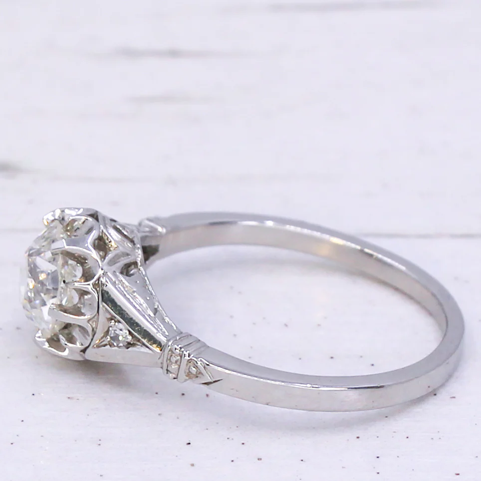 Art Deco 1.03 Carat Old Cut Diamond Engagement Ring, circa 1920 - Image 4