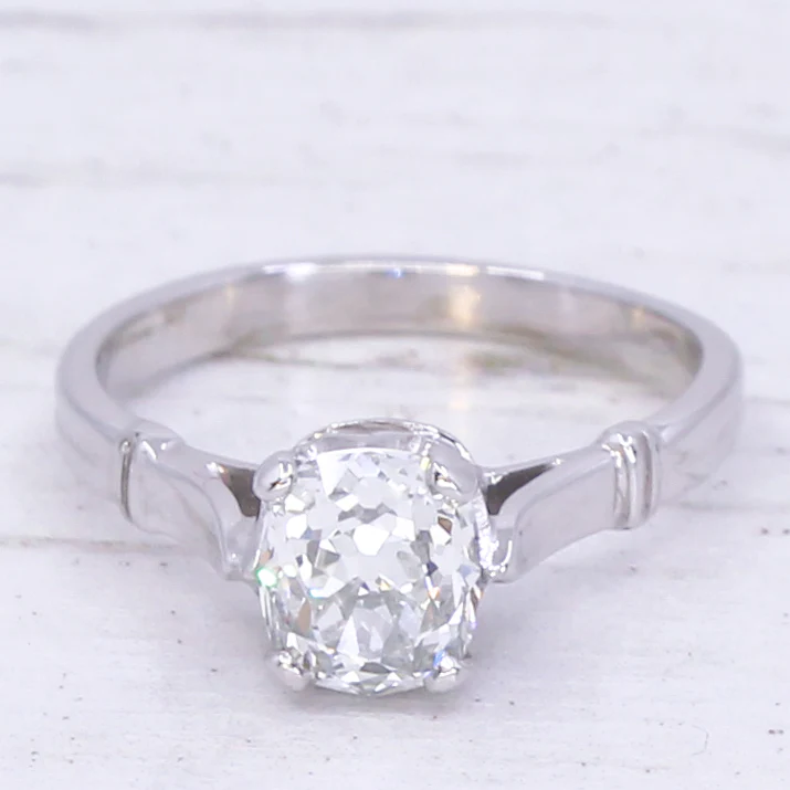 Art Deco 1.03 Carat Old Mine Cut Diamond Engagement Ring, circa 1930 - Image 3