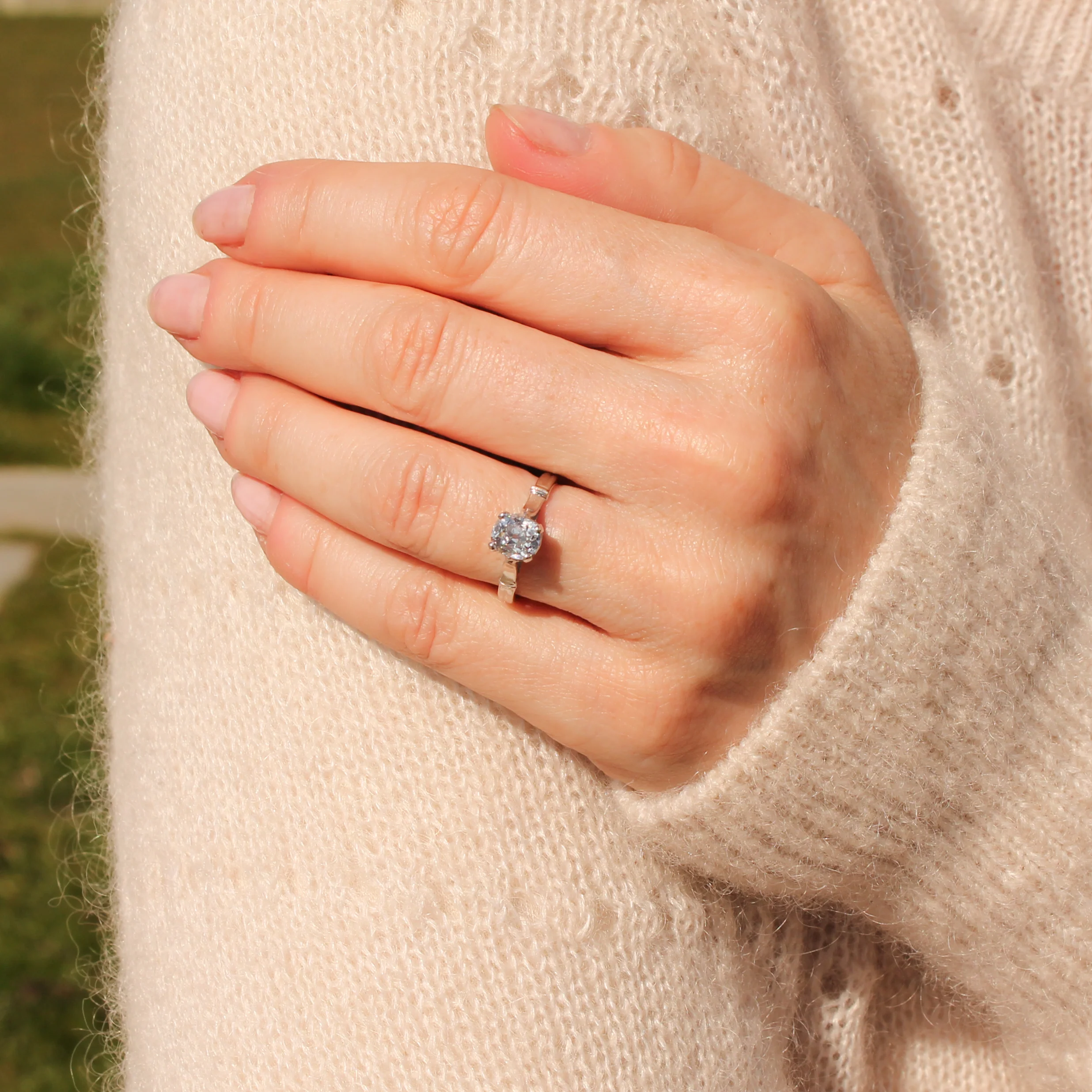 Art Deco 1.03 Carat Old Mine Cut Diamond Engagement Ring, circa 1930 - Image 7