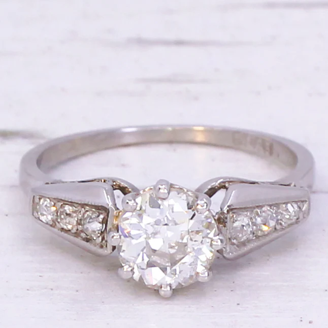 Art Deco 1.03 Carat Old Cut Diamond Engagement Ring, circa 1930 - Image 3