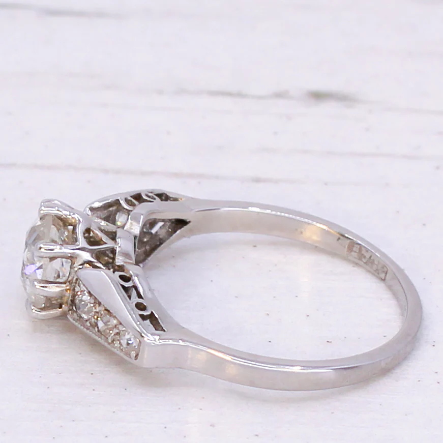 Art Deco 1.03 Carat Old Cut Diamond Engagement Ring, circa 1930 - Image 4