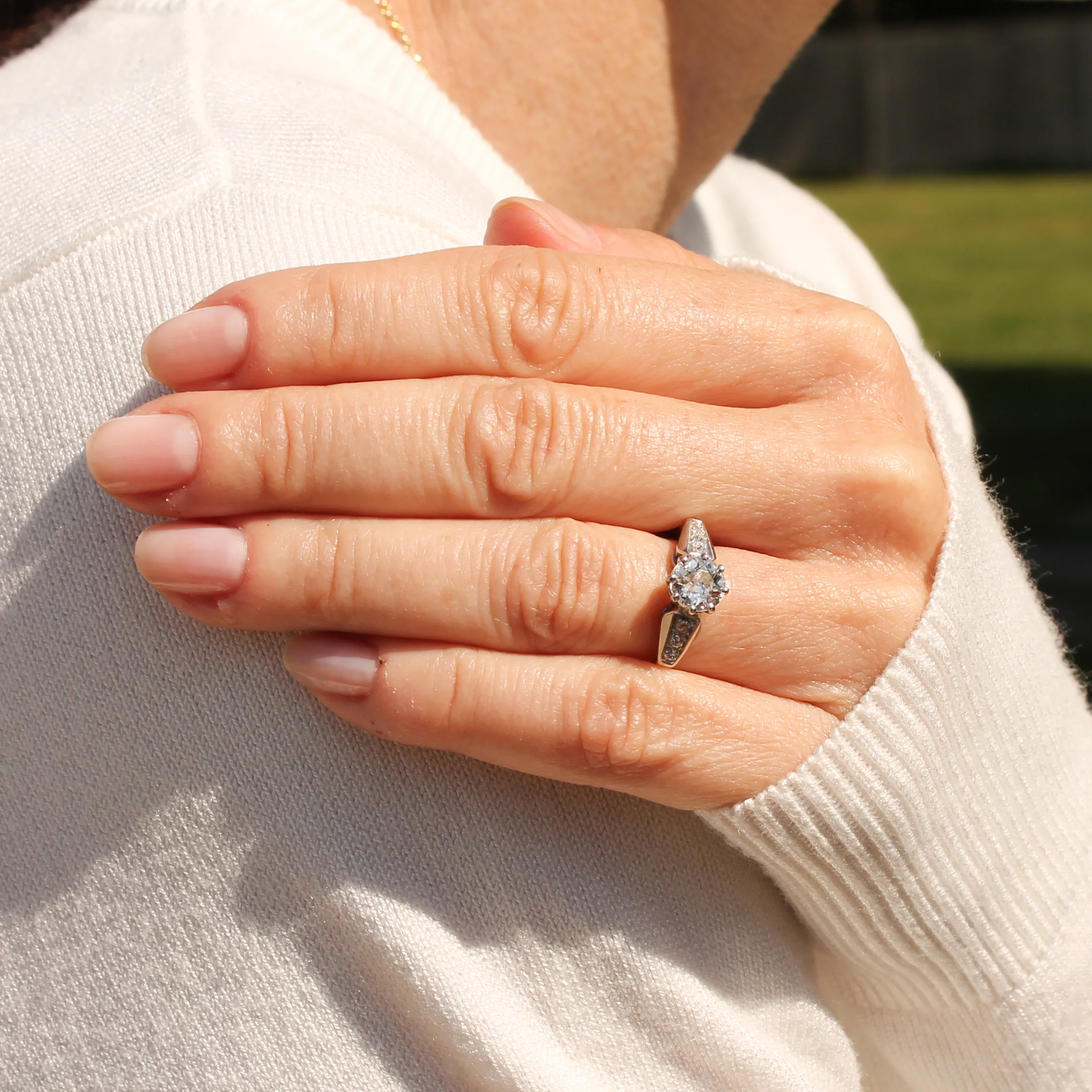Art Deco 1.03 Carat Old Cut Diamond Engagement Ring, circa 1930 - Image 7