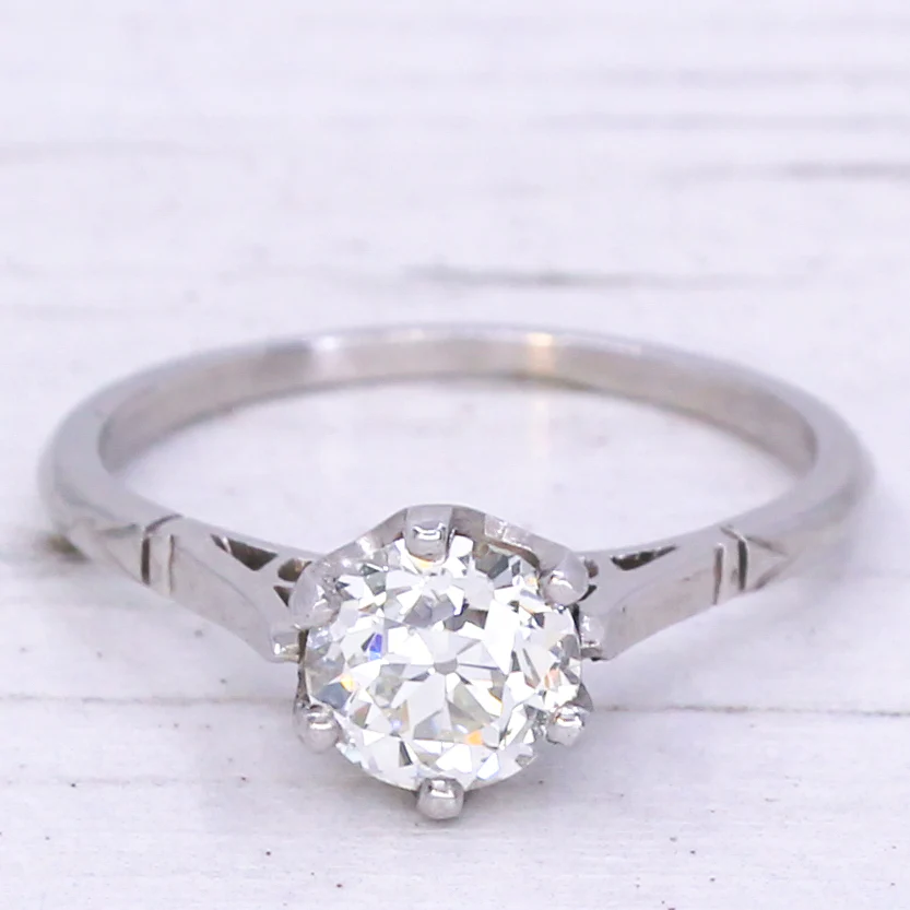 Art Deco 1.10 Carat Old Cut Diamond Engagement Ring, circa 1935 - Image 3