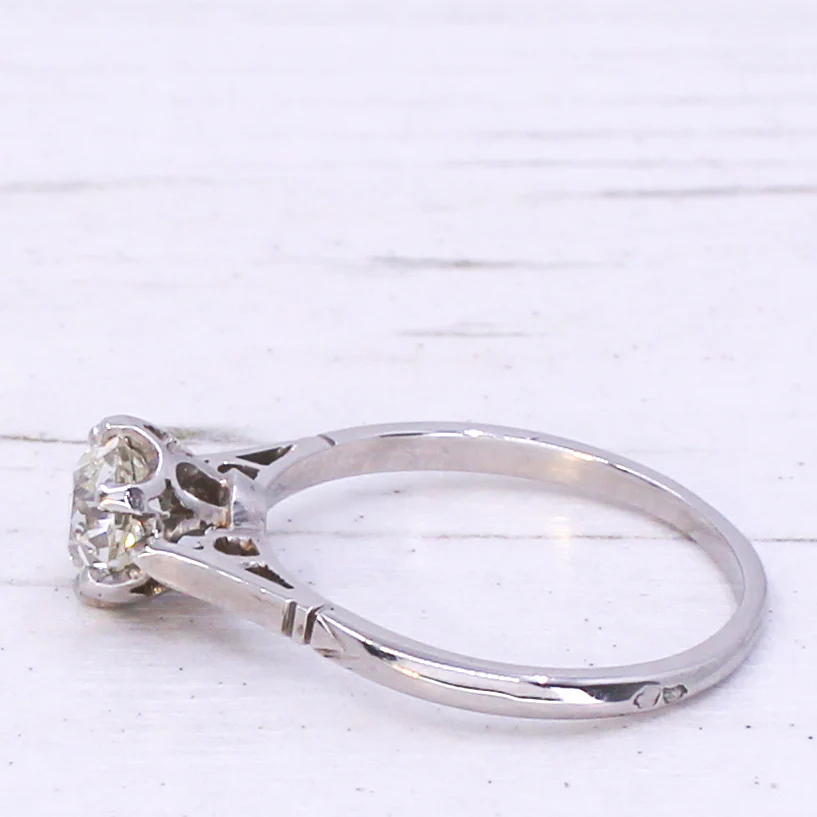 Art Deco 1.10 Carat Old Cut Diamond Engagement Ring, circa 1935 - Image 4