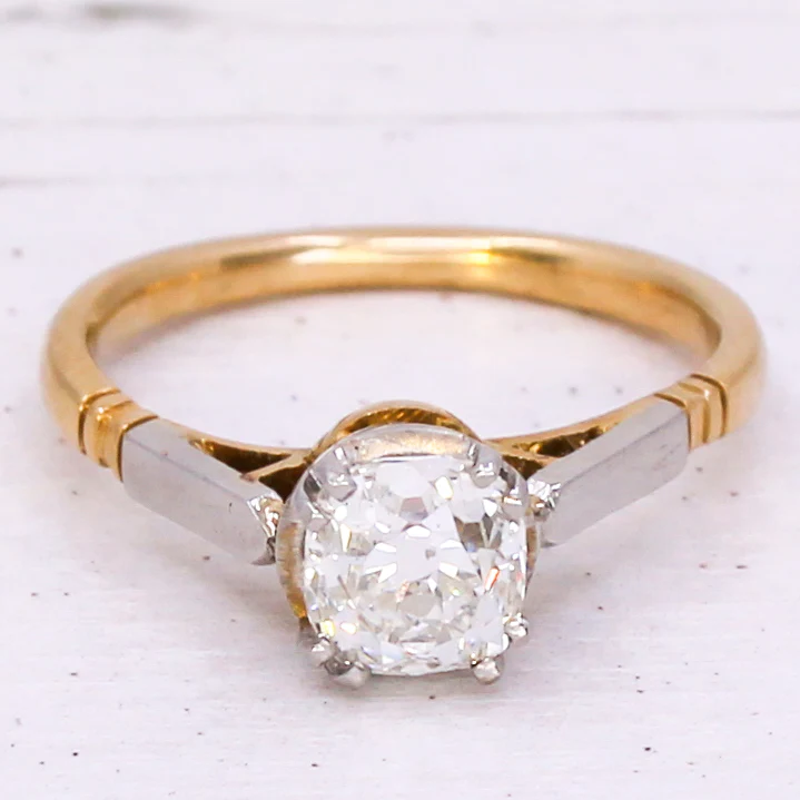 Art Deco 1.12 Carat Old Cut Diamond Engagement Ring, circa 1935 - Image 3