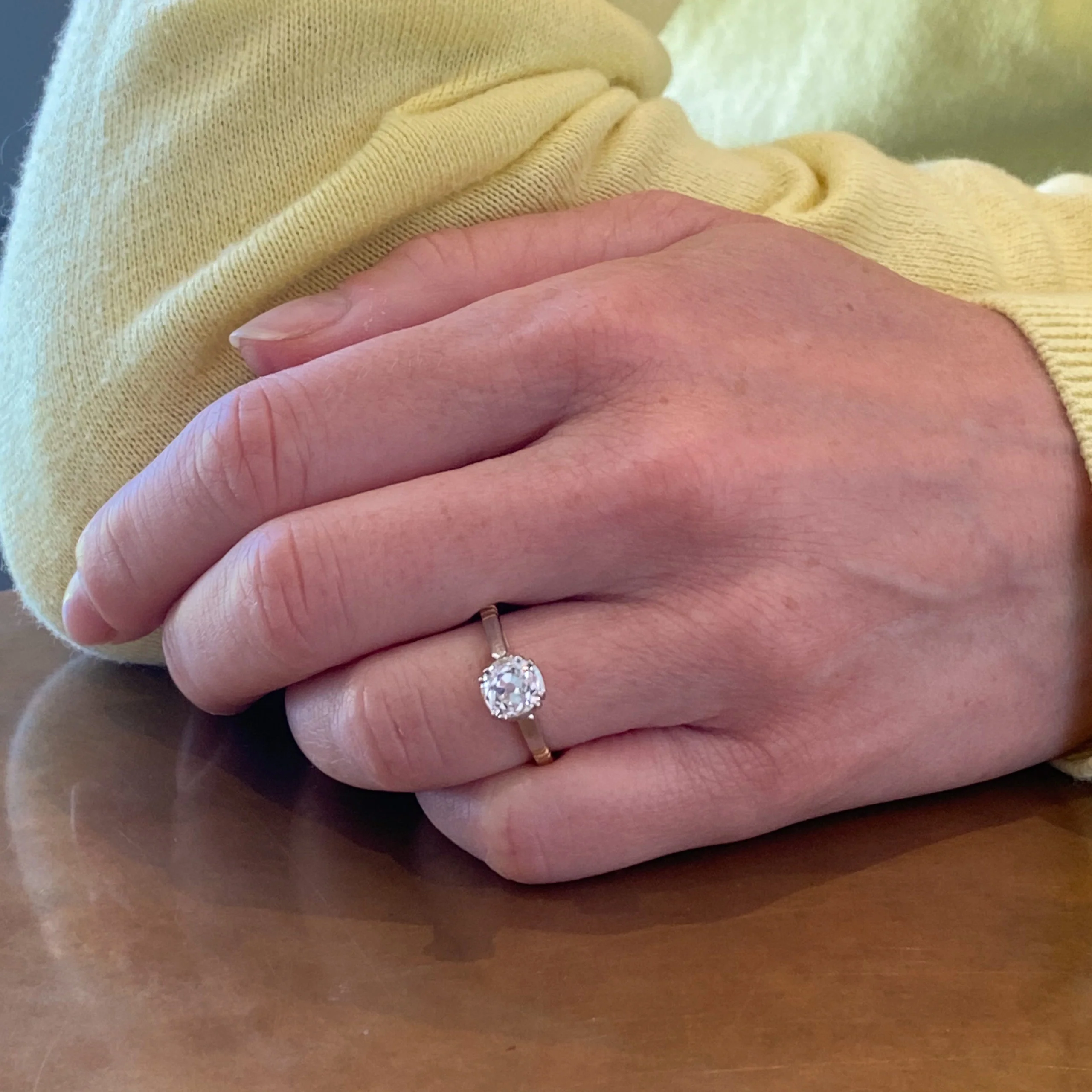 Art Deco 1.12 Carat Old Cut Diamond Engagement Ring, circa 1935 - Image 8