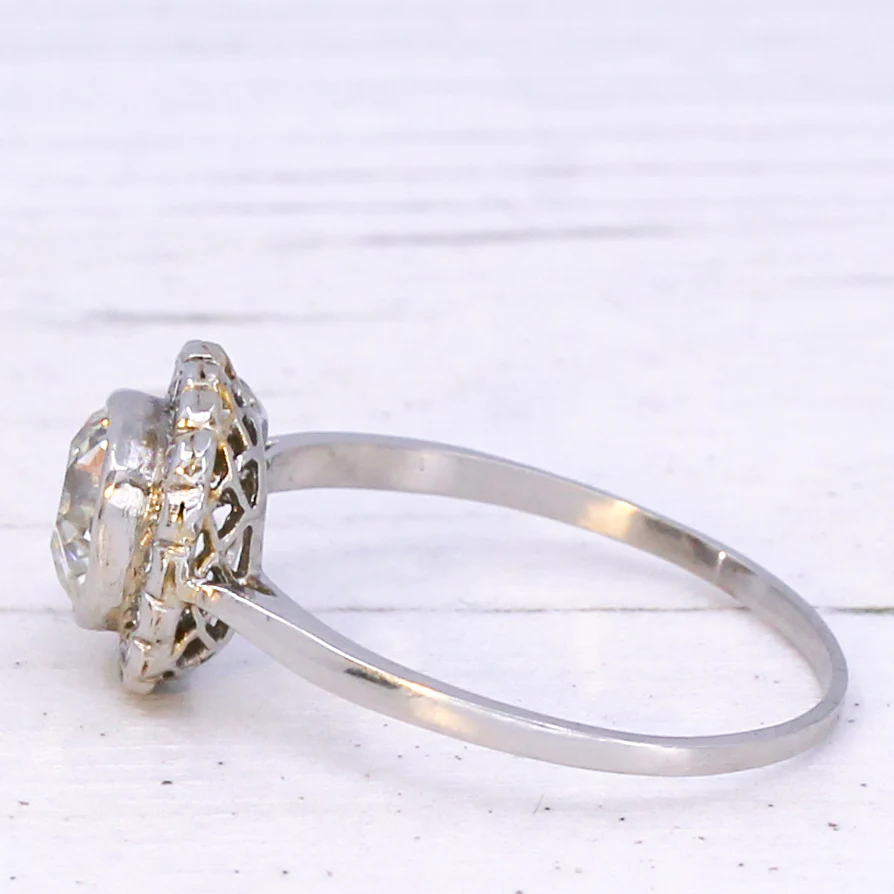 Art Deco 1.13 Carat Old Cut Diamond Cluster Ring, circa 1920 - Image 4