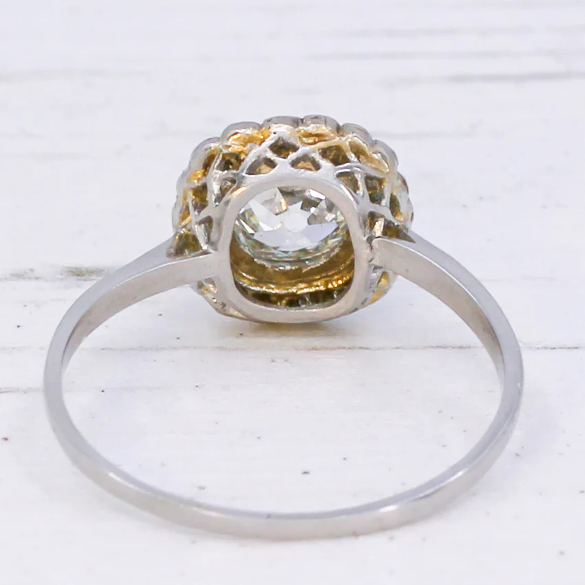 Art Deco 1.13 Carat Old Cut Diamond Cluster Ring, circa 1920 - Image 5