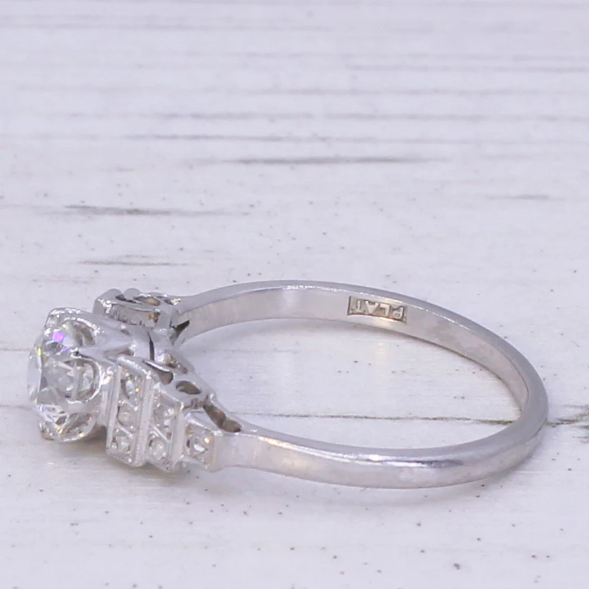Art Deco 1.13 Carat Old Cut Diamond Engagement Ring, circa 1930 - Image 4